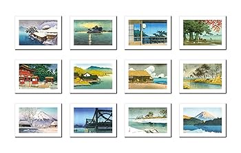 Amazon | Wish Pub - 日本の風景 浮世絵 川瀨巴水 12枚セット
